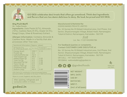 Image of GO DESi Dry Fruits Barfi 200 grams and Dry Fruit Ladoo 200 grams Combo