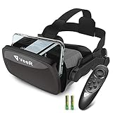 VeeR VR Headset with Control, Virtual Reality Goggles Compatible with Android, Suit for 4.7-6.0 Inch Screen Cell Phone Virtual Reality Headsets for VR Videos & Games