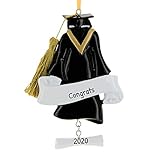 Personalized Grad Gown Christmas Tree Ornament 2021 - Dress Hat Diploma with Real Tassel...