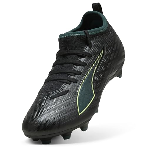 PUMA Ultra 6 Match FG/AG JR Fußballschuh, Black-Fizzy Light-Green Terrain, 44 EU, Puma Black Fizzy Light Green Terrain, 28 EU – Ansicht 6