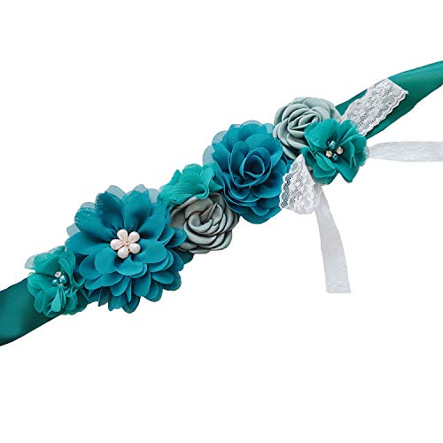 Lace Flower Sash Belt Girl Women Bridal Wedding Dress Maternity Sash Baby Shower2