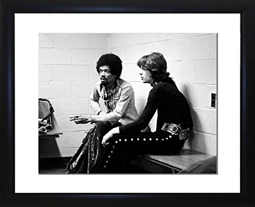 Tableau Favoris Jimi Hendrix avec Mick Jagger Photo encadrée