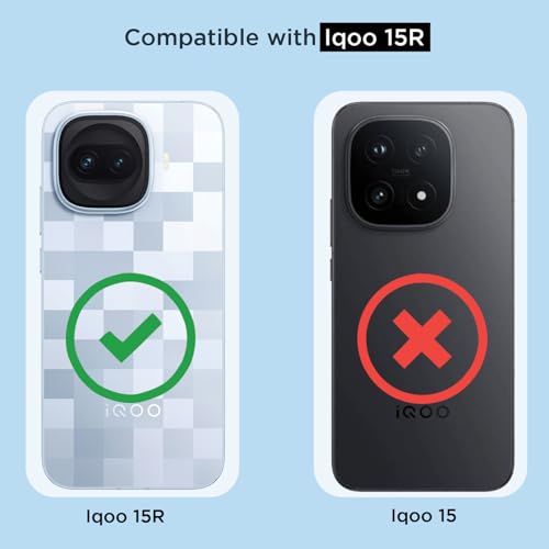 Image of Amazon Basics Back Cover for iQOO 15R 5G Mag-Safe Shockproof PC + TPU Protective Case Magnetic Support Bumper Case (Transparent Mag-Safe)