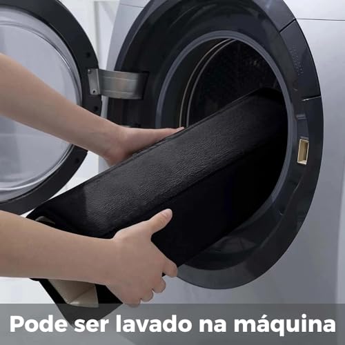 Kit 2 Tapetes de Banheiro Luxo Box jogo de banheiro Antiderrapante Absorvente Emborrachado Macio Sup