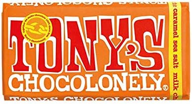 Tony's Chocolonely Milk Chocolate Caramel & Sea Salt Bar - 180g, 2 Pack