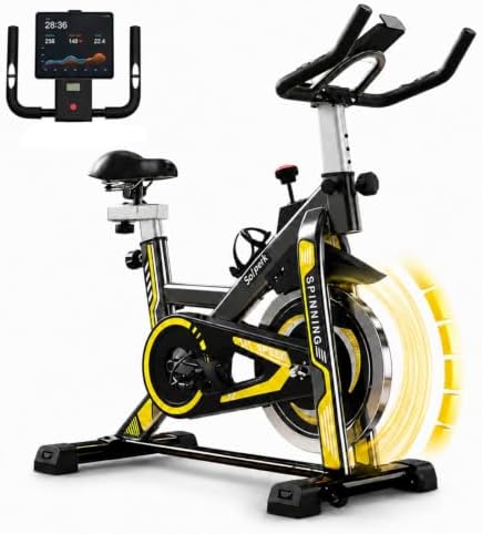 Bicicleta Ergométrica Spinning com Volante de 8kg, Silenciosa, 120kg