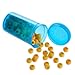 Juvale 30 Pack Empty Pop-Top Pill Bottles - 19 Dram Capacity - Blue Plastic - Caps for Easy Access - Medicine Containers & Vials with Caps - Squeeze-Open Travel Vials
