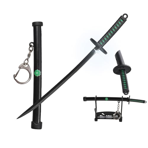 SHARP CASTLE Mini Japanese Katana 5.7-Inch Ultra Sharp Stainless Steel Knife with Scabbard Anime Katana Keychain Utility Cutter Handmade for Craft Use-GT01H.GN