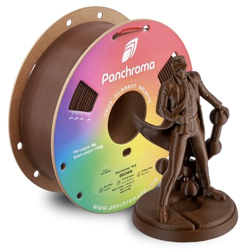Image of Polymaker Panchroma PLA Brown 3D Printer Filament, 1.75mm, 1kg Spool, Easy to Print, High Speed Printing, Tangle Free, AMS Compatible, Perfect for Toys, Decor, Miniatures, Models & Cosplay