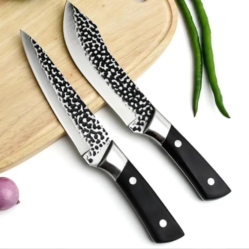 Image of Wizbiz 6Piece Premium Kitchen Knife Set for Home & Professional Use | Multipurpose Chef, Boning, Butcher & Meat Cleaver Knives | Ultra-Sharp Stainless Steel Blades | Ergonomic Wood & Black Handle Set