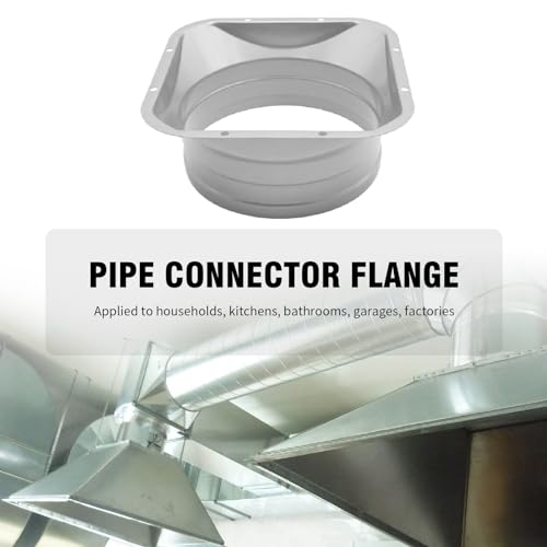 Zudksuy TFL150-F 6 Inch Duct Connector Flange,Square Pipe Connector To Round Interface Air Duct Metal Straight Pipe Flange thumb #6