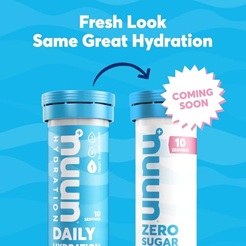 Image of Nuun Daily Electrolyte Tablets with Magnesium, Calcium, Potassium, Chloride & Sodium, Gluten Free, Sugar Free, & Vegan, Mixed Berry Flavor, 4 Pack (40 Servings Total)