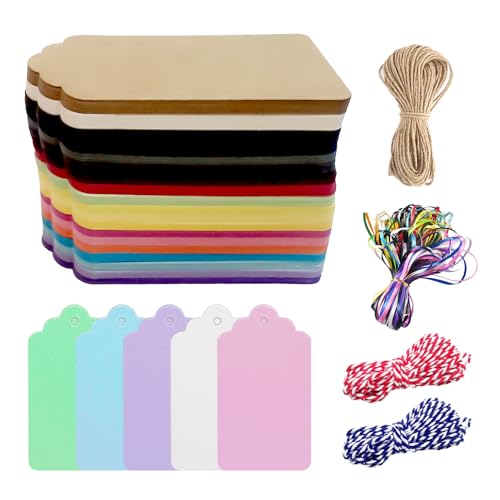 Krymson 200 Bunte Geschenkanhänger Set