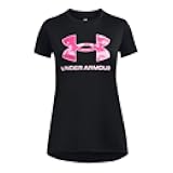 Girls' Tech Print Big Logo Short Sleeve Crew