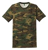 District Made Men's Perfect Weight Camo Crew T-Shirt,Large,Military Camo