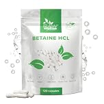 Betaine HCl 650mg – 120 Vegan Capsules | High Strength Betaine Hydrochloride | Supports Stomach Acidity & Protein Digestion | Digestive Support | 4 Months Supply | Raw Powders