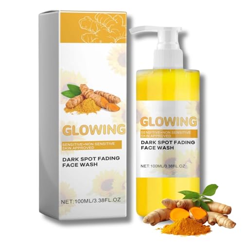Turmeric Salicylic Acid Facial Cleanser - Turmeric Face Wash - Deep Cleansing Foaming Tur-meric Face Cleanser - Face Care - Face Wash Women - Clean and Clear Fa-ce Wa-sh for Removing Acne & Impurities