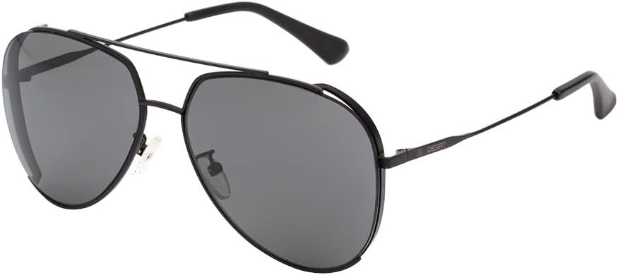 OSSATfashion sunglasses polarized men and women super large mirror adult nylon polarizing lenses Aviator metal frame