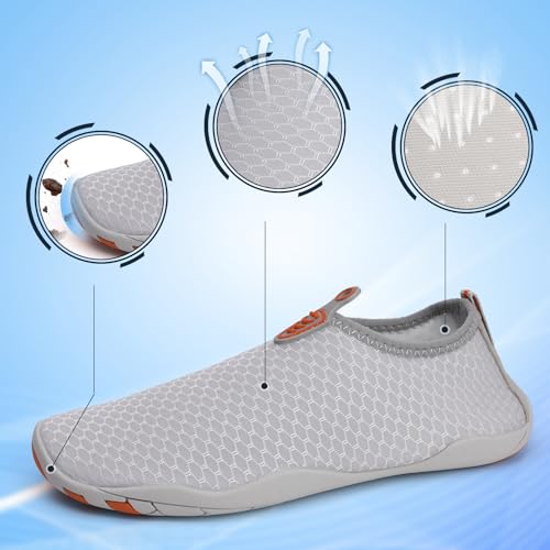 TEOKJ Water Shoes Quick Dry Barefoot Yoga Water Aqua Sport Pool Beach Swim Surf Driving for Women Men3