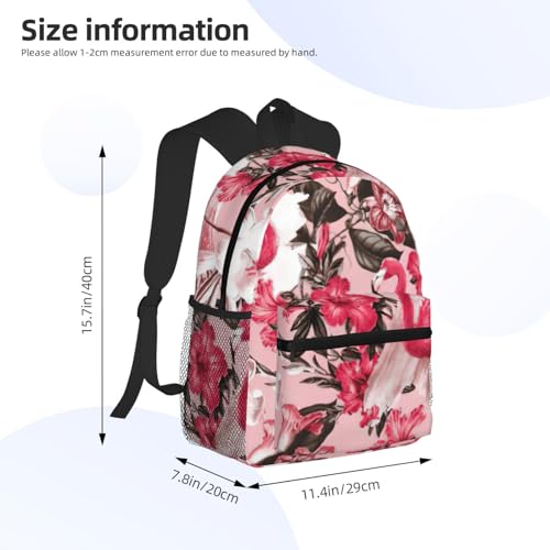 Sac à dos confortable et décontracté au design flamant rose