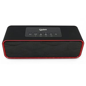 Portable Bluetooth Stereo Speaker, with 2x5W Acoustic Drivers, Dual Subwoofer, FM Radio, Handsfree Speakerphone, Slots for Micro SD Card, USB and AUX-in, for Smart Phone, MP3, MP4, iPad, Tablet