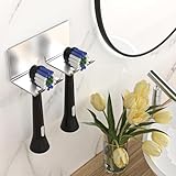YAYINLI Electric Toothbrush Head Holder, Toothbrush Holders Wall Mounted, Electric Toothbrushs Holder, Bathroom Shower Tooth Brushing Holder, Tooth Brush Head Holder Organiser (Silver, Small)