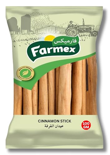Farmex Cinnamon Stick 100g | Premium Ceylon Quality Cinnamon Sticks | Whole Cassia Tube Cinamon Quills for Tea Cooking & Baking | Aromatic & Natural Flavor | Rich in Antioxidants | Bulk Pack