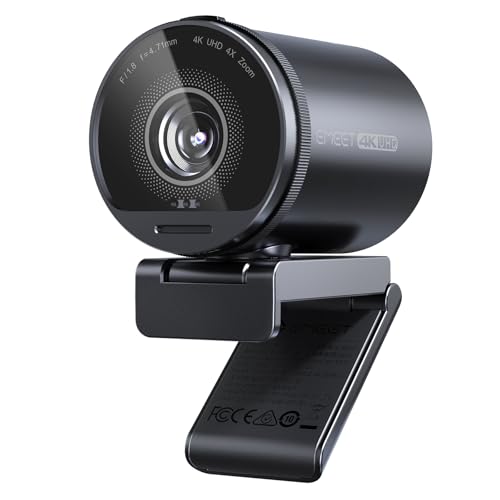 EMEET SmartCam S800-4K Webcam for Streaming, Sony 1/2'' Sensor, Supports HDR, PDAF&TOF Dual-autofocus, 1080P@60fps, 2 Noise-cancelling Mics, 40°-73° FOV, Perfect for Live Streaming&Online Meetings