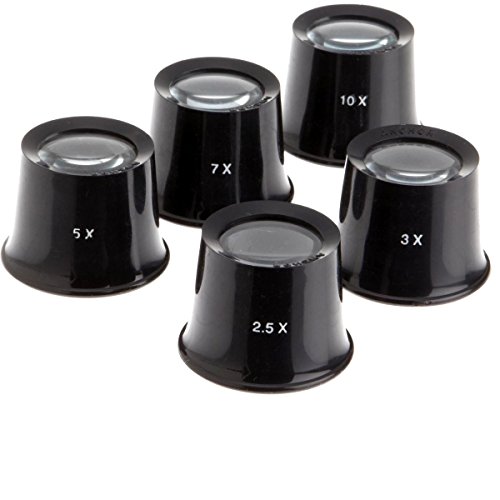 5 ANCHOR Uhrmacherlupen im komplett Set - Lupen für Uhrmacher für die Uhrenreparatur