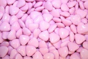 Pink MINI Heart Chocolate Dragees Wedding Favours X500