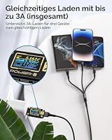 RAVIAD Multi USB Kabel 2M Multi Ladekabel 3 in 1 Schnellladekabel Nylon – Ansicht 3