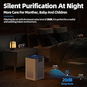 AROEVE-Air-Purifiers-for-Bedroom-Air-Purifier-With-Aromatherapy-Function-For-Pet-Smoke-Pollen-Dander-Hair-Smell-20dB-Air-Cleaner-For-Bedroom-Office-Living-Room-Kitchen-MK06-White - Cucciolini Doodles AROEVE-Air-Purifiers-for-Bedroom-Air-Purifier-With-Aromatherapy-Function-For-Pet-Smoke-Pollen-Dander-Hair-Smell-20dB-Air-Cleaner-For-Bedroom-Office-Living-Room-Kitchen-MK06-White