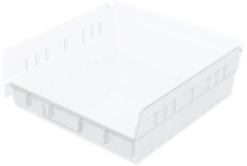 Vista 21 de Akro-Mils 30170 - Caja de plástico para estantes anidados, (12 x 11 x 4 pulgadas), color rojo, (paquete de 12)