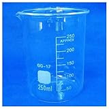 4pcs/lot 250ml Glass Beaker Lab Supplies Laboratory Glass Transparent Beaker Thickened With Spout
