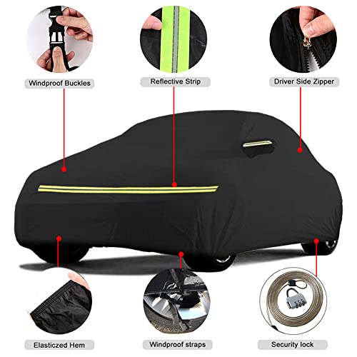 Image of Waterproof Car Cover Replace for 1960-1980 Volkswagen Beetle, 6 Layers All Weather Car Covers with Door Zipper & Windproof Bands for Snow Rain Dust Hail Protection
