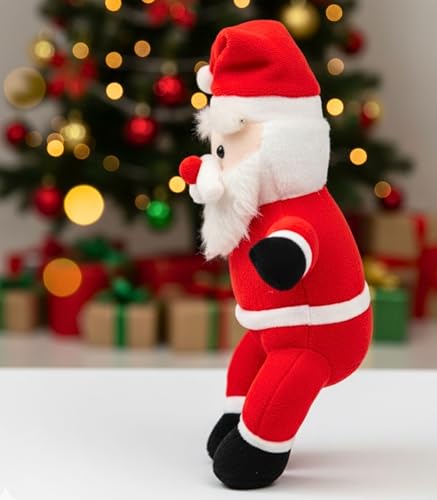 Image of Tickles Christmas Santa Claus Soft Stuffed Plush Toy for Kids Boys & Girls (Size: 25 cm, Color: Red & White)