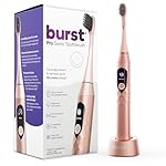 Burst Pro Sonic Advanced Electric Toothbrush for Adults (Rose Gold) | Soft Bristles | 33,000 Vibrations | Long-Lasting Battery and Multiple Brushing Modes