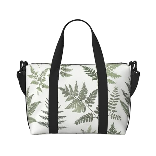 Travel Duffle Bag Ferns Leaves Pattern Weekender Overnight Bags Luggage Bag for Women Men Waterproof Sports Gym Bag Hand Bag with Shoulder Strap2