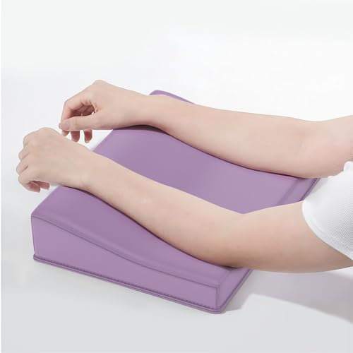 ZIZZON Manicure Hand Rest Cushion Pillow, Nail Polish Hand Cushion Pillow, Manicure Nail Table Hand Cushion for Nail SPA Salon Home DIY Nail Tech Purple