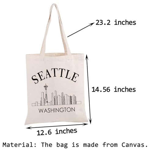 Bolso tote PWHAOO de Seattle, Washington — regalo para amantes de Seattle y viajeros miniatura 4