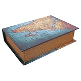 Veemoon Vintage Buchbox als Aufbewahrungsbox Großformat Hohl und Dekorativ aus Robustem Material...