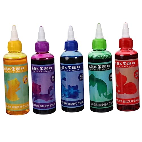 BEBEMOKO 1 juego de pigmentos de color para manualidades, botellas fáciles de apretar, teñido anudado para camisas, telas, moldes, joyas y proyectos imaginativos