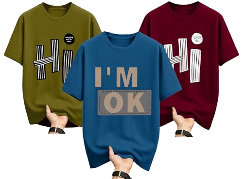 Image of AUSK Oversized T-Shirts || Printed Loose Fit Half Sleeve Tshirt for Mens