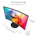 Sceptre Curved 27-inch Prime Monitor up to 100Hz 1080p, HDMI x2, VGA, 99% sRGB, Built-in Speakers, R1500, Machine Black 2025 (C275W-1920RN Series)