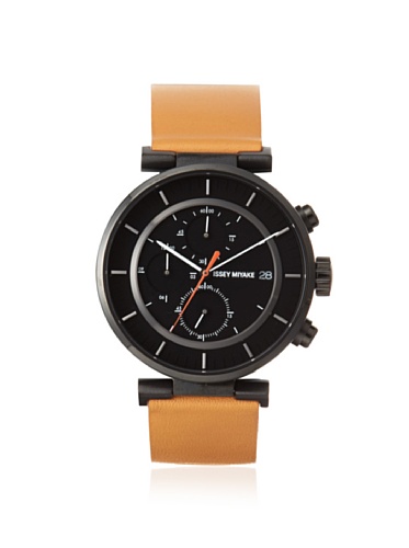 Issey Miyake Men s SILAY006 W Brown Black Leather Watch