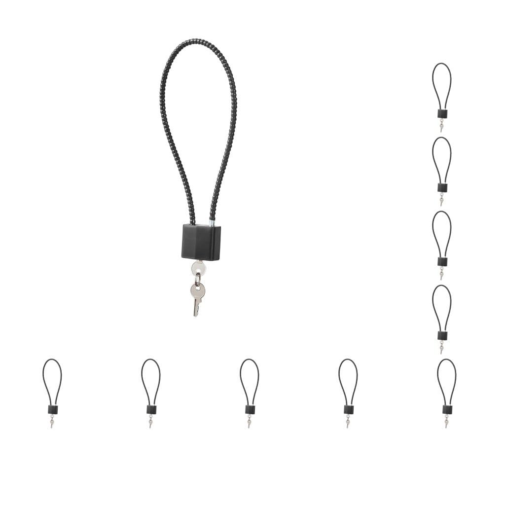 Juego de 10 cerraduras de combinación de 3 dígitos, antioxidante, impermeable, para maleta, armario, equipaje, negro, 3,3 x 3,2 x 2 cm