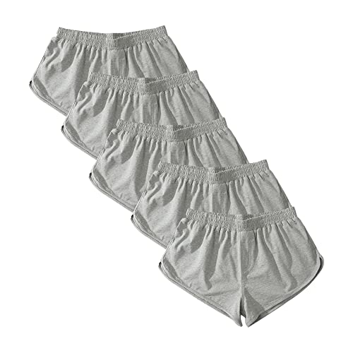 JEsilunmaMY Mens Loose Cotton Sleep Boxer Shorts Elastic Waist Knit Lounge Boxers Plus Size Relaxed Fit Stretch Boxer Shorts