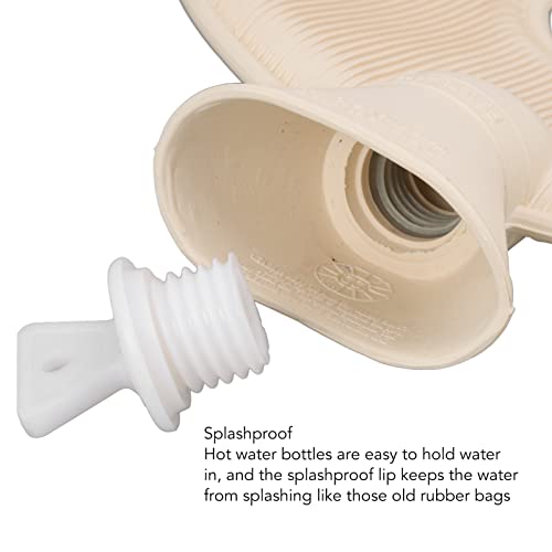 Nekwarmwaterzak, U-vormige warmwaterkruik 1L Rubber Polyester Zacht Comfortabele brede mond voor thuis(Marineblauw) - Image 4