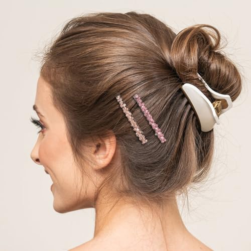 Pinzas pelo gemas de imitación cocodrilo largo accesorio cabello mujer para obsequios 5