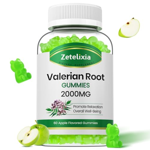 Zetelixia Organic Valerian Root Gummies, Herbal Supplement for Relaxation & Mood Support, Sleep...